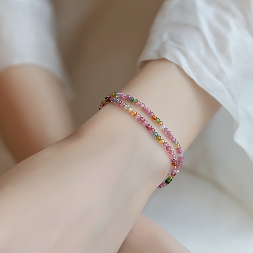 Chinese Inspired Court Style Multicolor Beaded Bracelet for Daily Wear